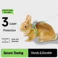 thumbnail image 5 of Escape Proof Rabbit Harness and Leash Set, Breathable Mesh Vest Harness with Reflective Strips for Bunny, Guinea Pig, Ferret, 5 of 9