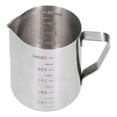 thumbnail image 3 of Jarra para espumar leche, jarra de café para hacer espuma de acero inoxidable con escala medidora para fiesta en casa, Bar, 550ML, 3 of 14