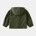 thumbnail image 3 of Hotiary Toddler Baby Boy Hooded Jacket Cotton Long Sleeve Solid Color Zipper Coat with Pockets Kids Casual Spring Fall Outwear Clothes Green for 2-10Y, 3 of 8