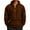 Brown, variant on Mens Quarter Zip Waffle Hoodie - Performance Fleece 1/4 Zip Pullover Sweatshirt Mens Golf Shirts for Workout Hiking Running White