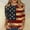 Blue, variant on Cavosen Red White and Blue T Shirts Women Petite 4th of July 3/4 Sleeve Crewneck Tops American Flag Print T Shirts Lady XL Red White and Blue Casual Shirts Patriotic Tunic Tees Patriotic Outfits