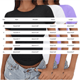 thumbnail image 2 of BILIKEYU 3PC 3PC Women's Y2K Crop Tops, Aesthetic Going Out Shirts Short Sleeve Slim Fit Hollow Knot Tee Summer Trendy Y2K Clothes for Teen Girls Tween Streetwear Fashion 2026, Purple, 2 of 5
