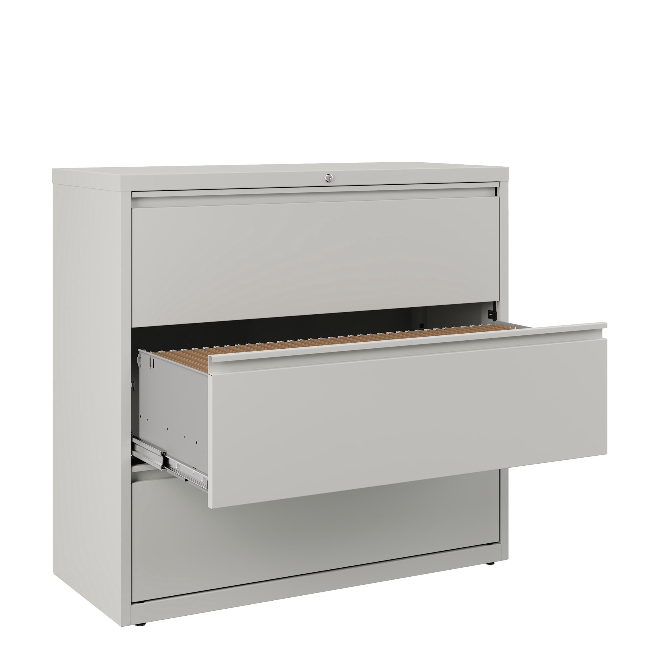 Hirsh 42 inch Wide 3 Drawer Metal Lateral File Cabinet for Home and Office, Holds Letter, Legal and A4 Hanging Folders, Gray