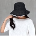 thumbnail image 5 of YooGuoGuo Ripped Frayed Brim Bucket Hats Distressed Washed Jean Fisherman Cap Packable Outdoor Travel Beach Sun Hats for Men Women, 5 of 5