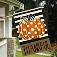 thumbnail image 2 of Fall Thanksgiving House Flag 28x40 Inch Double Sided for Outside, Thankful Polka Dot Pumpkin Striped Outdoor Seasonal Large Garden Flag Porch Decor 2-28, 2 of 6