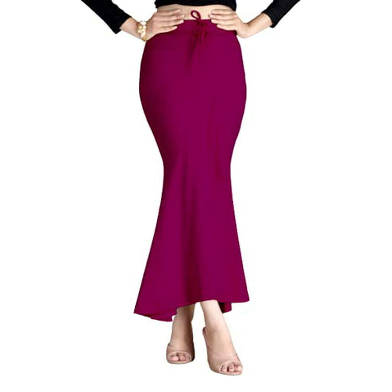 eloria Magenta Cotton Blended Shape Wear for Saree Petticoat Skirts for  Women Flare Saree Shapewear 