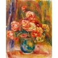 thumbnail image 2 of Renoir, Pierre-Auguste 12x14 Black Ornate Wood Framed with Double Matting Museum Art Print Titled - Vase of Roses, 2 of 4
