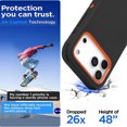 thumbnail image 2 of For iPhone 17 Pro Case With Belt Clip, Kickstand, Shockproof Dust/Drop Proof 3 in 1 Full Body Rugged Heavy Duty Durable Cover Orange, 2 of 6
