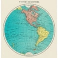 thumbnail image 2 of Rand McNally and Company 15x15 White Modern Wood Framed Museum Art Print Titled - Western Hemisphere-World Atlas, 2 of 4