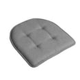 thumbnail image 2 of U-Shaped Memory Foam No Slip Back 16 x 16 Chair Pad Cushion 12 Pack - Gray, 2 of 7