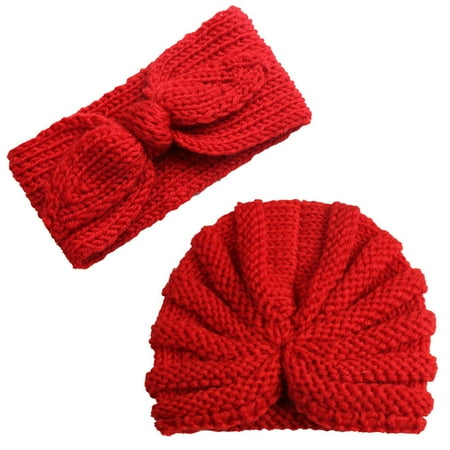 

Fsqjgq Beach Stuff for Babies Turban Cap Knitted Hair Headwear Boy Sets Hat Baby Band Girl Baby Care 7Th Generation Baby Products C One Size