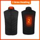 thumbnail image 4 of Chaqueta calefactable USB para hombres y mujeres - Calefacción de fibra de carbono con 9 zonas de calefacción, 3 ajustes de temperatura (25°C-45°C), abrigo de poliéster lavable a máquina, 3XL, 4 of 9