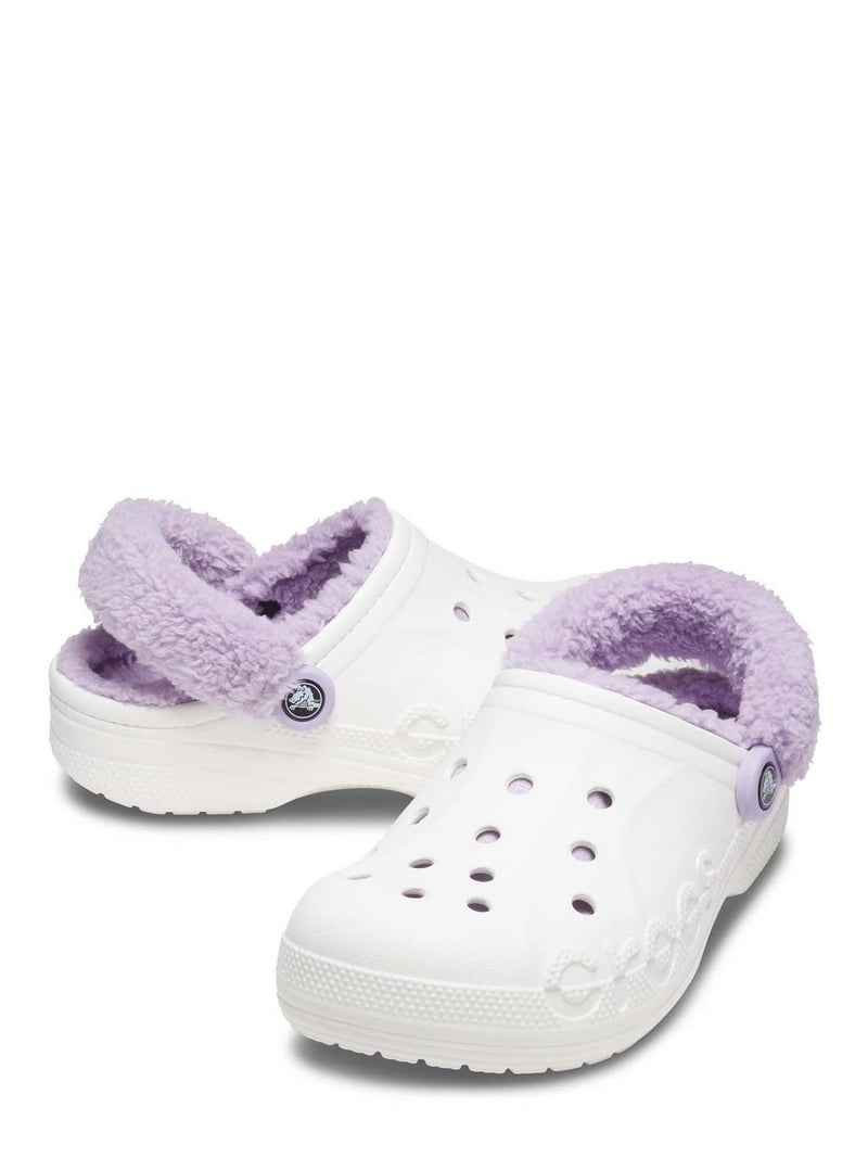 Crocs Unisex Baya Lined Fuzz Strap Clogs