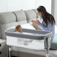 Yacul Baby Flex Bedside Crib,AllSided Mesh Infant