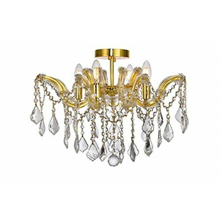 

Maria Theresa 4 light Gold Flush Mount Clear Royal Cut Crystal