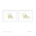thumbnail image 3 of I'm Her Mr., I'm His Mrs. Gold Metallic Gold Wedding Party Signs, 2-Pack, 3 of 3