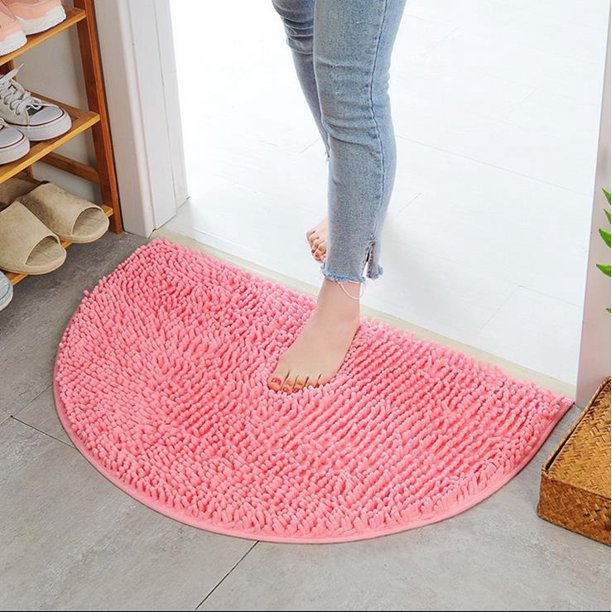 Semi Circle Antislip Mat, Half Moon Bathroom Bedroom Rug, Outdoor