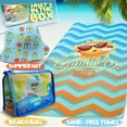 JoyX Beach Towel Bundle Set UVProtected Cute Hat, DoublePrinted Sand