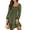 Army Green, variant on UVN Dresses for Women Casual Long Sleeve Square Neck Dress Ruffle Pleated Flowy Midi Dress