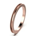 thumbnail image 2 of 2mm Milgrain 18K Rose Gold Over Silver Wedding Ring, 2 of 4