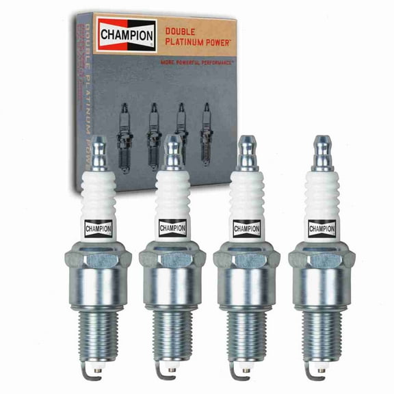 4 pc Champion 7031 Double Platinum Spark Plugs for 41-819 4727114 RN14PMP5 Ignition Wire Secondary