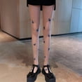 thumbnail image 3 of Harpily Clearance Women's Sheer Tights 2PC Women Ultra-Thin Blue-Butterfly Print Bottoming Stockings Pantyhose Hollow Socks Stocking, 3 of 4