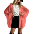 thumbnail image 2 of Karymi Shirts for Women Sheer Chiffon Cardigan, Oversized Lantern Long Sleeve Lightweight Beach Bikini Cover Up Open Front Top Summer Tops for Women 2026, 2 of 6