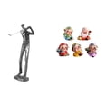 thumbnail image 1 of Figura de resina de del golfista, escultura moderna de golfista, dios rico, decoración de mesa para amantes del golf, estante para dormitor, 1 of 8