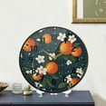 thumbnail image 4 of Yayeee Wall Clock Battery Operated 11.9" Silent Non-Ticking for Living Room, Blue Floral Oranges, 4 of 8