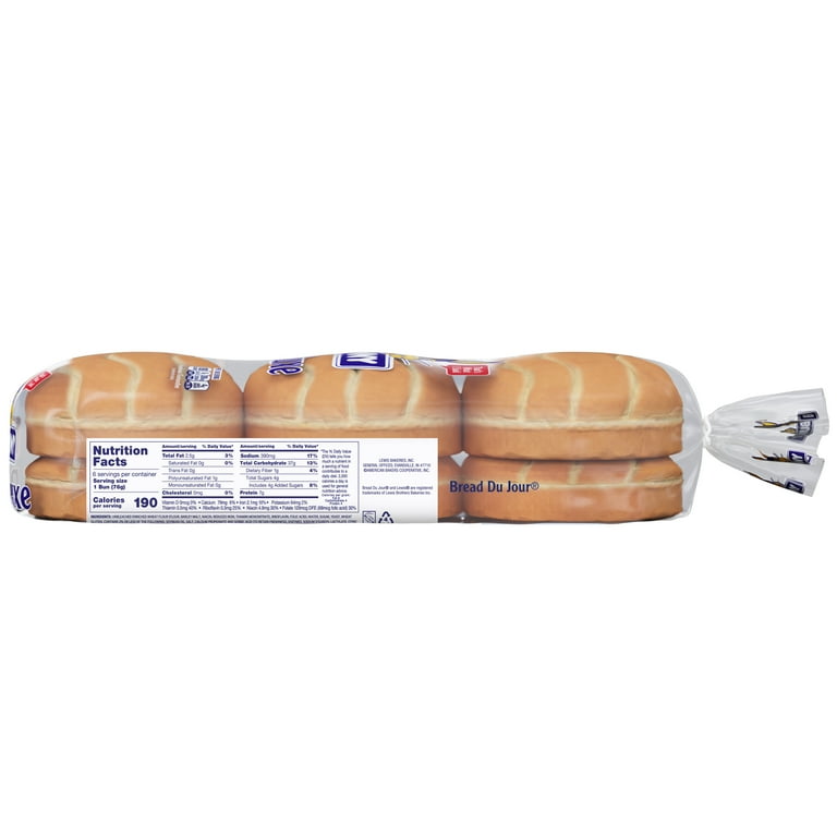 Bunny White Deluxe Buns, 16 oz, 6 Count - Walmart.com
