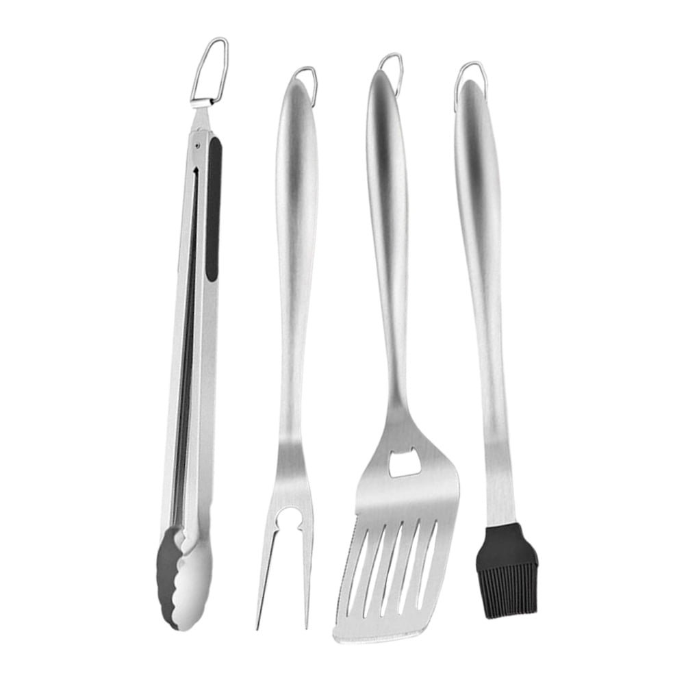 USHOBE Professional Stainless Steel BBQ Tools Set with Portable Grill Fork and Convenient Grill Tongs for Outdoor Cooking