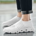 thumbnail image 2 of Sngxgn Men's Walking Shoes Breathable Lightweight Fashion Sneakers Non Slip Sport Gym Jogging Running Shoes(White,41), 2 of 8