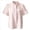 Pink, variant on QASIEATN Ladies' Puff Sleeve Button Up Tops Summer Striped Stand Up Collar Fashionable Casual Loose Short Sleeved T Shirt