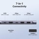 thumbnail image 2 of HUB USB-C Docking Revodok 7 en 1 2 USB-A 3.0 1 USB-C 3.0 (5Gbps) 1 USB-C PD Carga 100W HDMI 4K Lector Tarjetas SD + Micro SD, 2 of 7