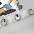 thumbnail image 4 of jejeloiu Modern Bulldozer Crane Black Out Curtains,Construction Vehicles Excavator Curtains Pack of 2 (42x63 Each),Gray White Yellow Bedroom Curtains For Boys Teens,Microfiber Bedroom Decor, 4 of 6