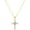 Gold, variant on 14K Gold Plated Colorful Gemstone-encrusted Cross Pendant Necklace for Women, Zirconia Cross Faith Pendant Necklaces