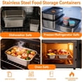 thumbnail image 3 of 9 Pack Stainless Steel Food Storage Containers, 3 of 6