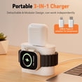thumbnail image 6 of ANTBOOK Magnetic Charging Station Compatible for iPhone, Apple Watch, AirPods with Alarm Clock,Night Light Bedside White, 6 of 8
