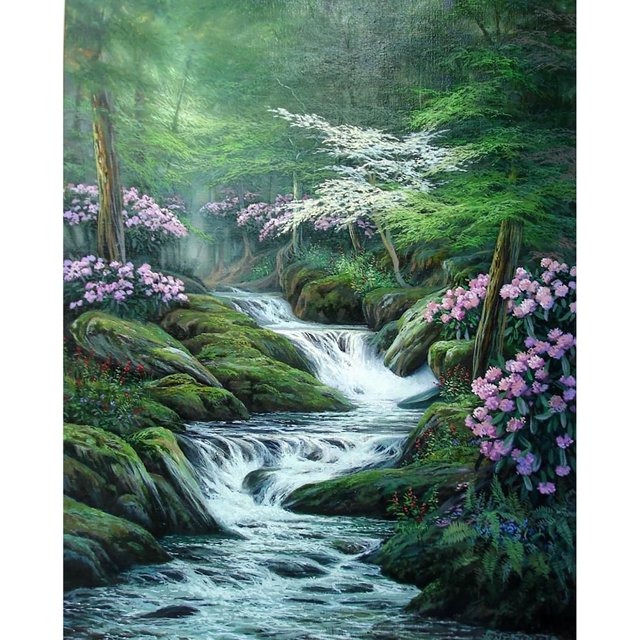 Drill Diamond Painting (DE1267) 5D DIY Full Fantasy Nature Punto de cruz (B1478) 20X30cm Hugtrwg Para estrenar