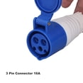 thumbnail image 4 of Enchufe Industrial Impermeable, IP44 Fácil Instalación 4 Piezas 16 A Corriente 220-250 V Conector De Enchufe Industrial De Latón PP A Prueba De Salpicaduras Para Taller, 4 of 7