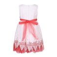 thumbnail image 2 of Little Girls Watermelon White Flower Sash Bridal Party Dress 7, 2 of 2