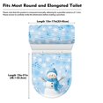 thumbnail image 7 of HELLHERO ESnowman Music Pattern lastic Edge Elastic Bottom Toilet Seat Lid Cover, Polyester Fabric, Washable Bathroom Toilet Lid Cover Set, Universal, 7 of 7
