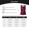 thumbnail image 5 of Gukieu Burgundy Tie Dye Print Women's Quick-drying Fitness Vest, Round Neck Sleeveless Fitness T-shirt, Suitable for Yoga, Sports-Medium, 5 of 7