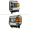 thumbnail image 2 of Projector Headlights (Chrome Housing/Clear Lens) Made for and Compatible with 2014-2019 GMC Sierra 1500/2500 HD/3500 HD, 2 of 4