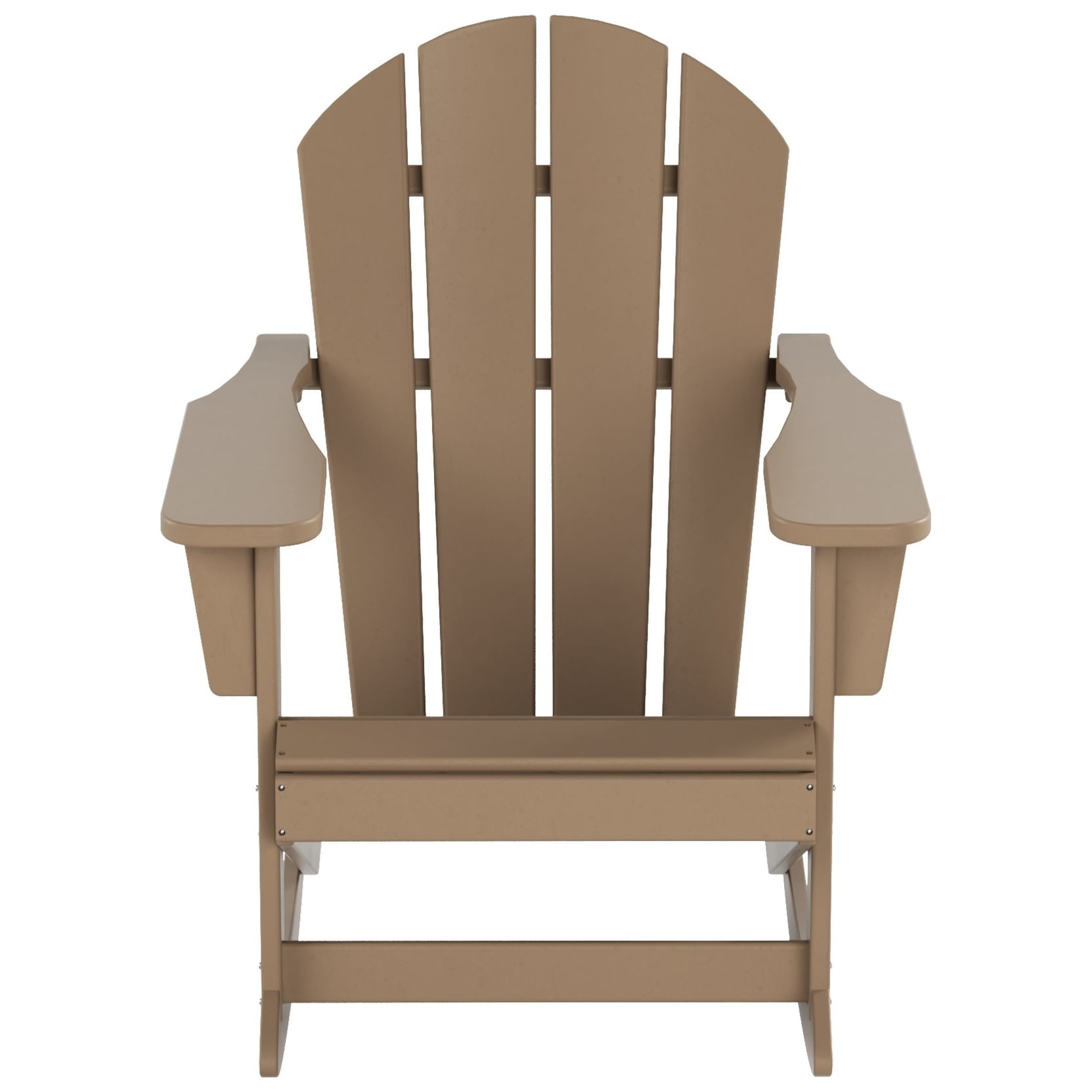 Polytrends  Laguna Hdpe All Weather Outdoor Patio Rocking Chair Weathered Wood
