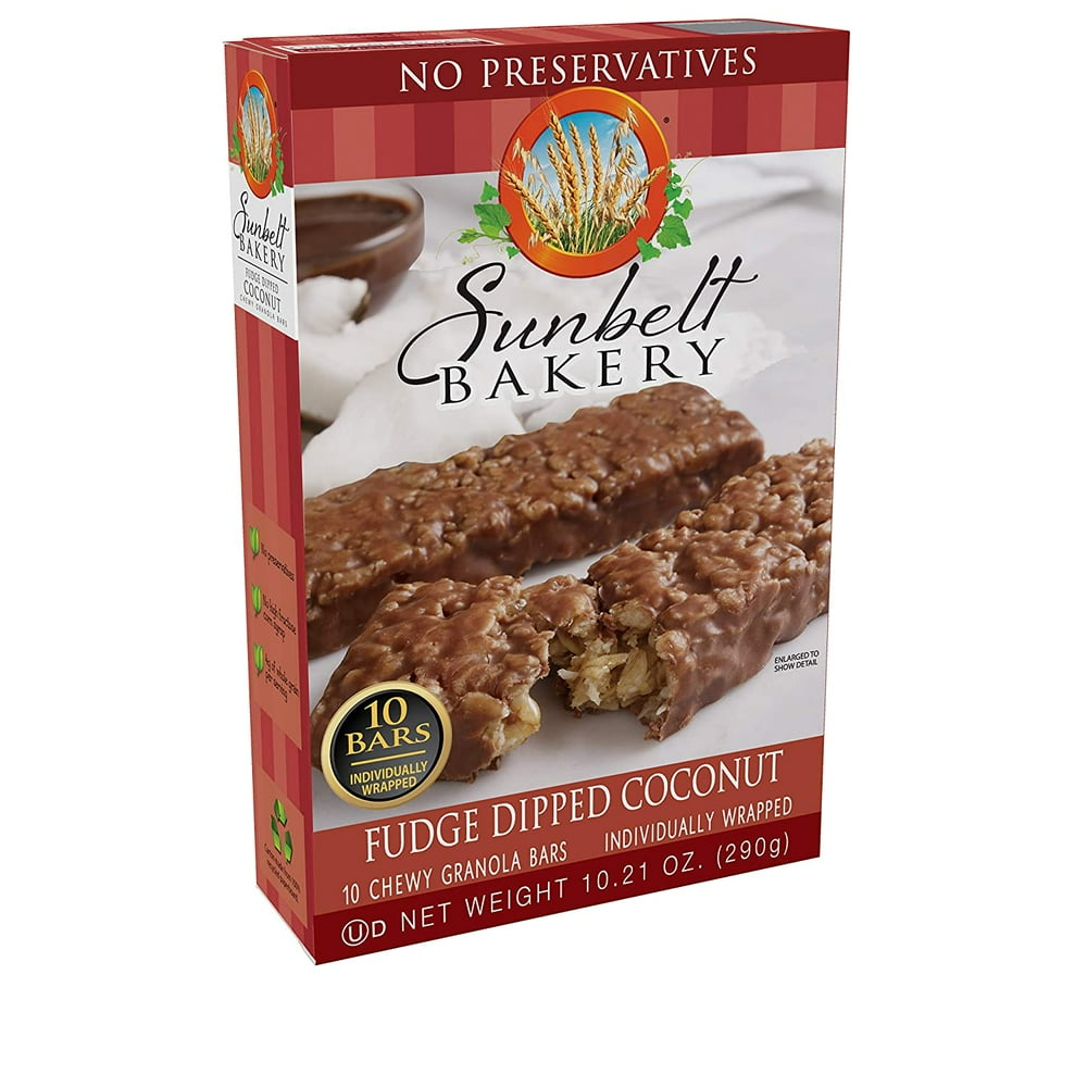 Sunbelt Bakery Fudge Dipped Coconut Chewy Granola Bars, 6 Boxes
