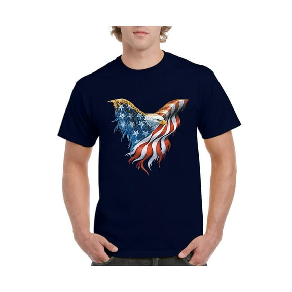 IWPF - Men's T-Shirt Short Sleeve - American Flag Eagle USA