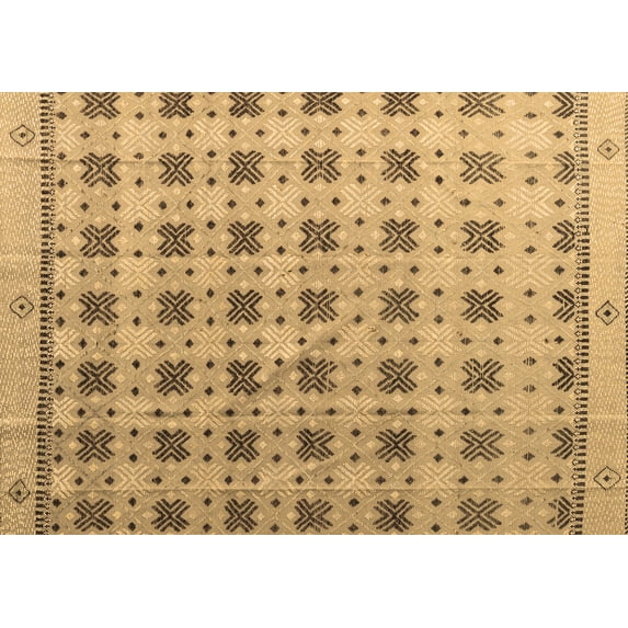 Ahgly Company Indoor Rectangle Abstract Brown Modern Area Rugs, 6' x 9'