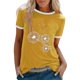 thumbnail image 1 of Camiseta de manga corta con cuello redondo floral de verano para mujer kaili Sencillez, 1 of 1