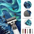 thumbnail image 5 of 3'x5' Area Rugs, Howling Wolf Indoor Outdoor Area Rug for Living Room Bedroom, Boho Sky Boho Navy Turquoise Snowy Rustic Washable Bathroom Rugs Kitchen Floor Carpet Mats Home Decor Aesthetic, 5 of 8